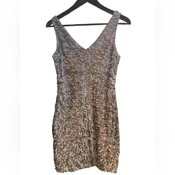 Pretty Guide Sleeveless Women's Vintage Sequin Mini Dress - Picture 4 of 9